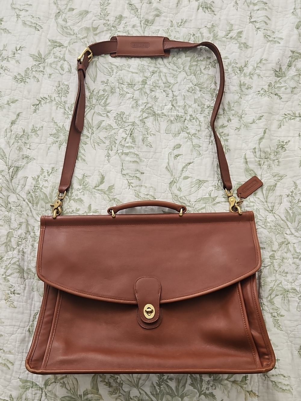 Coach Brown Leather Briefcase